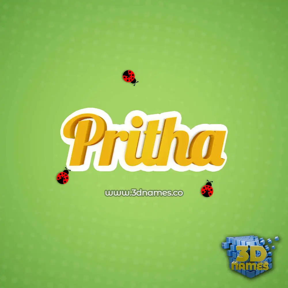 pritha in Ladybugs style - 3D name wallpaper