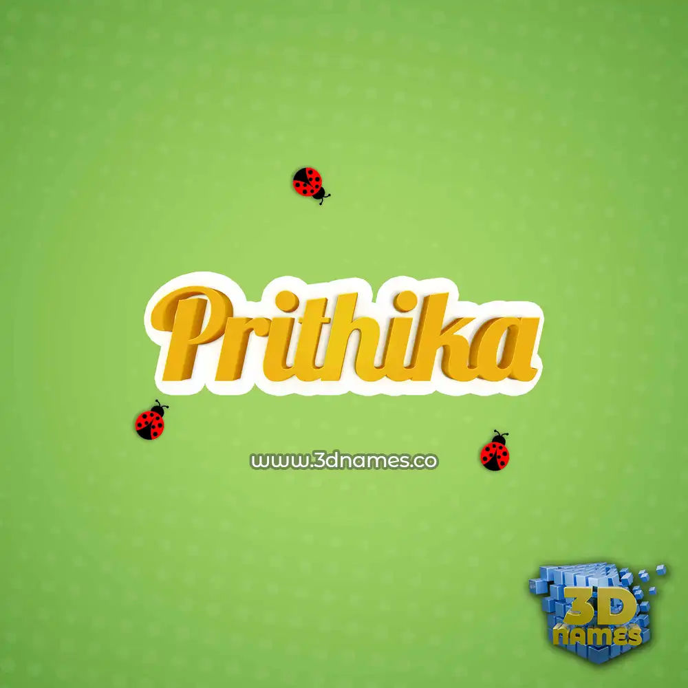 prithika in Ladybugs style - 3D name wallpaper