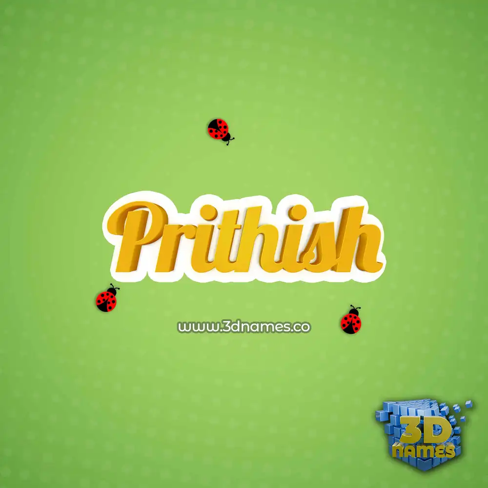 prithish in Ladybugs style - 3D name wallpaper