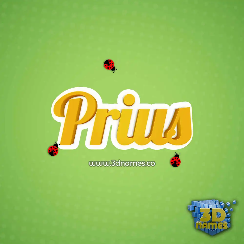 prius in Ladybugs style - 3D name wallpaper