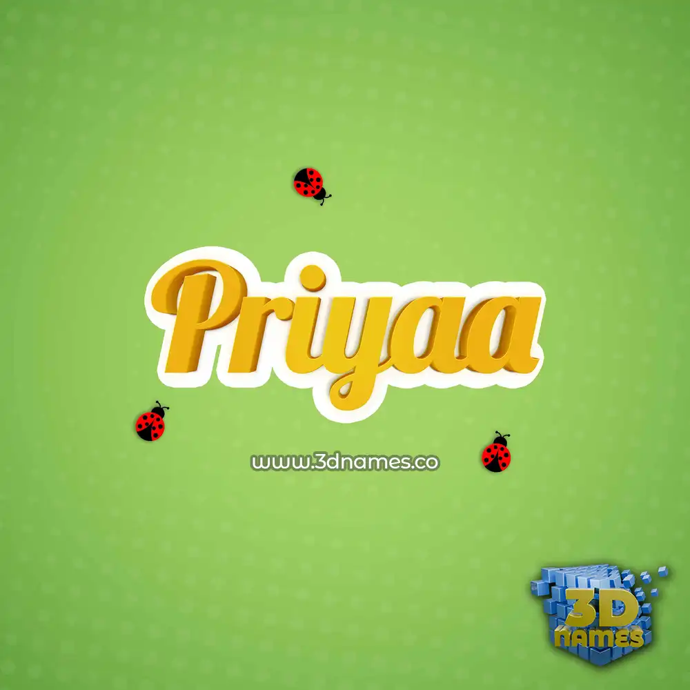priyaa in Ladybugs style - 3D name wallpaper
