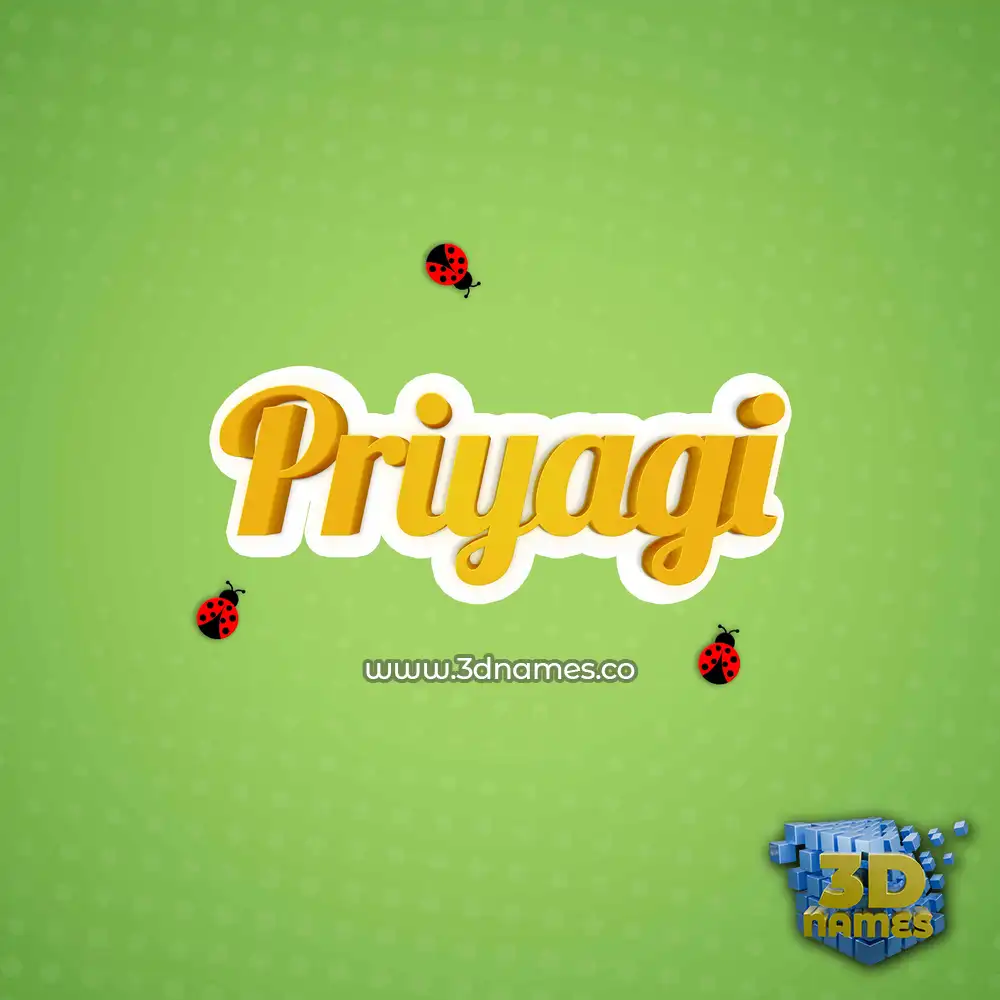 priyagi in Ladybugs style - 3D name wallpaper