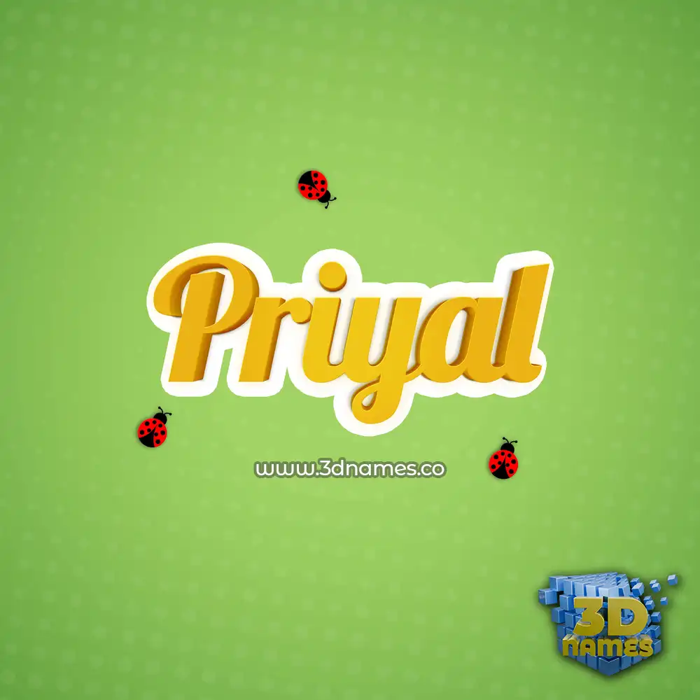 priyal in Ladybugs style - 3D name wallpaper