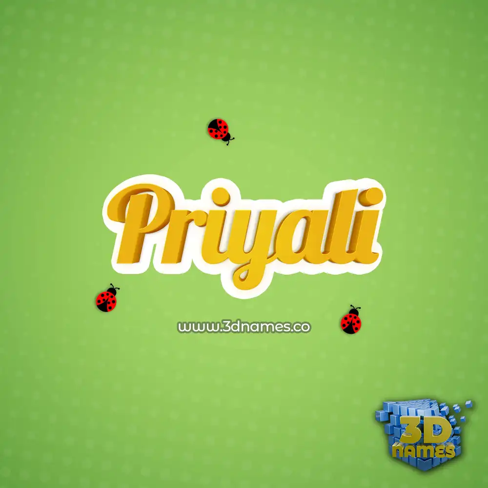 priyali in Ladybugs style - 3D name wallpaper