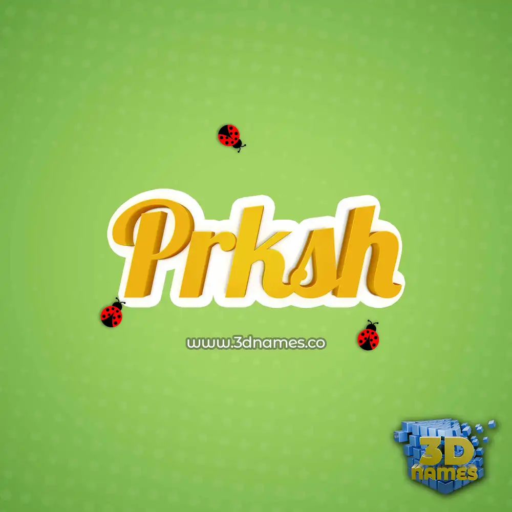 prksh in Ladybugs style - 3D name wallpaper