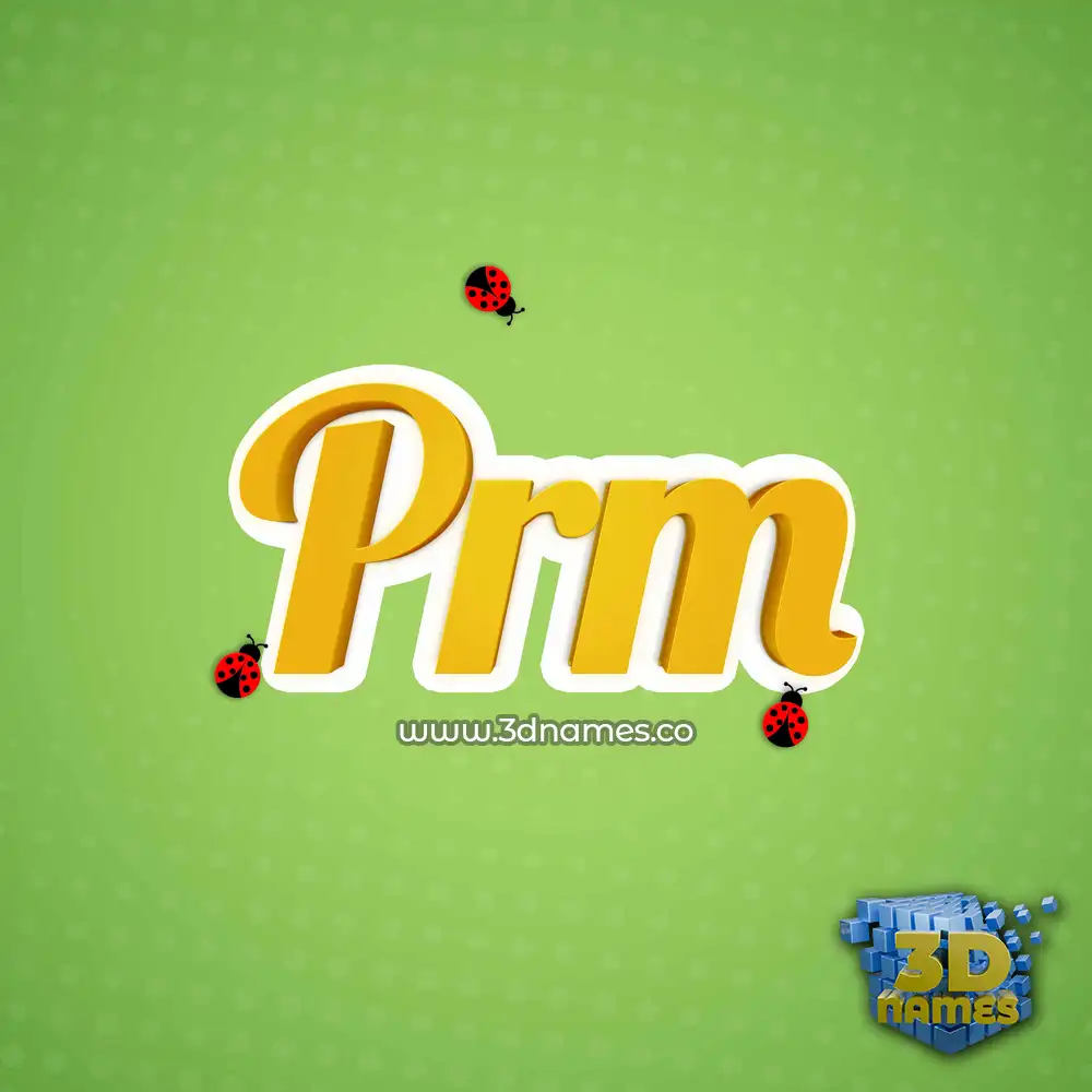 prm in Ladybugs style - 3D name wallpaper