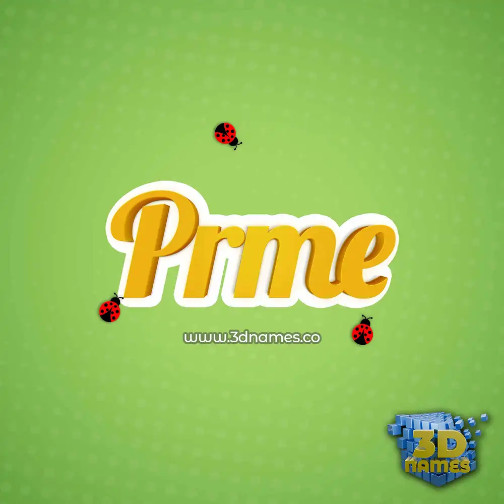prme in Ladybugs style - 3D name wallpaper