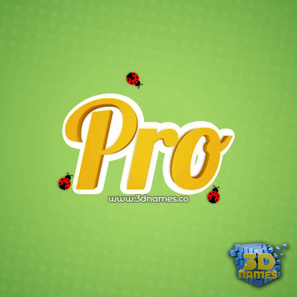 pro in Ladybugs style - 3D name wallpaper