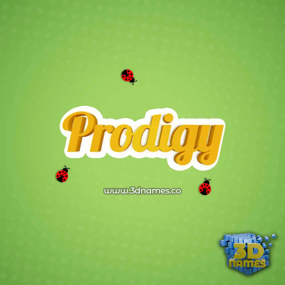 prodigy in Ladybugs style - 3D name wallpaper