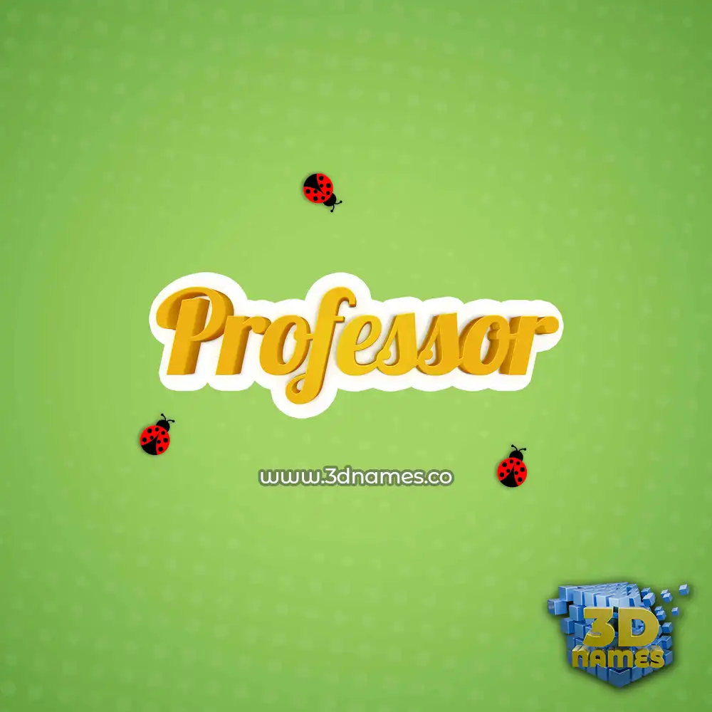 professor in Ladybugs style - 3D name wallpaper