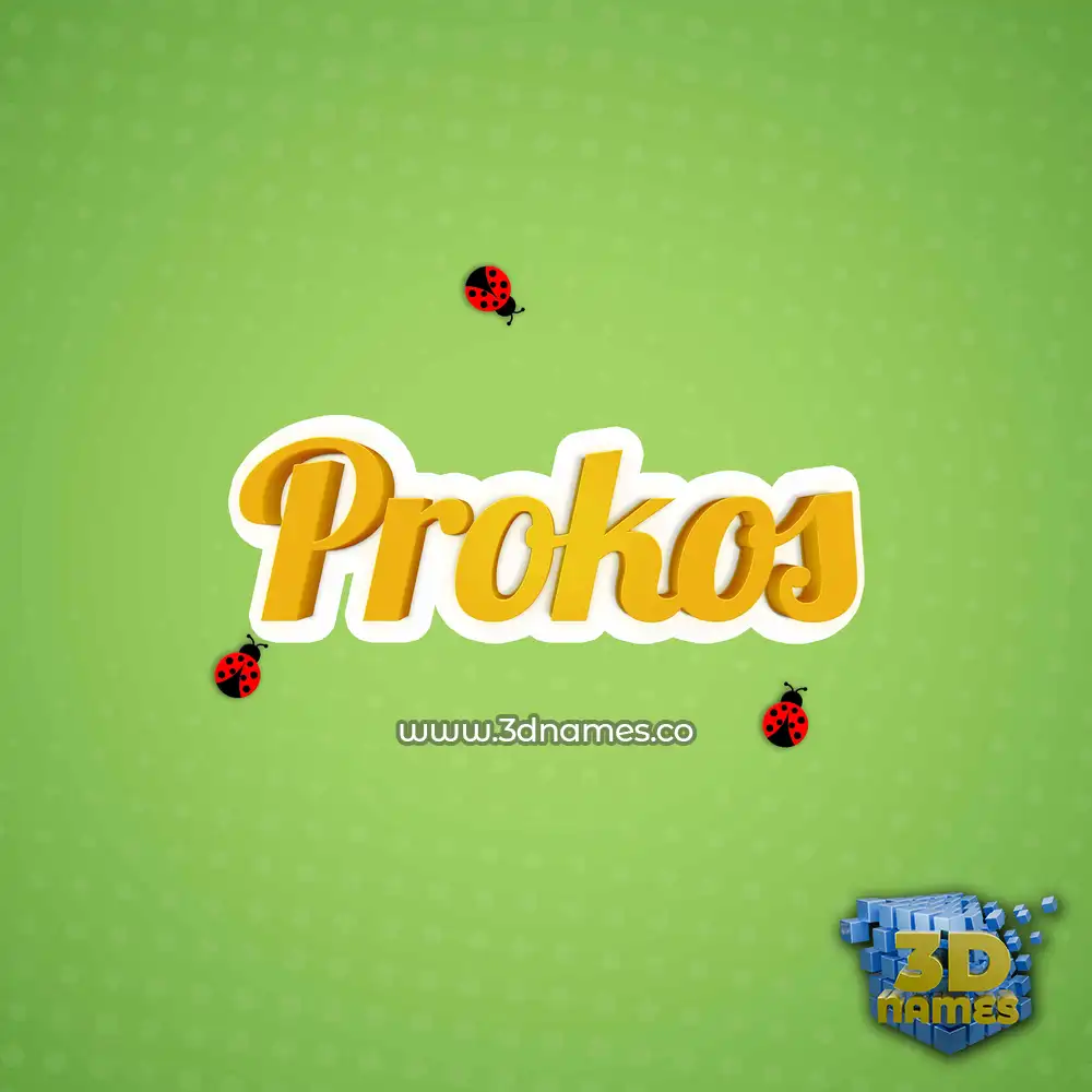 prokos in Ladybugs style - 3D name wallpaper