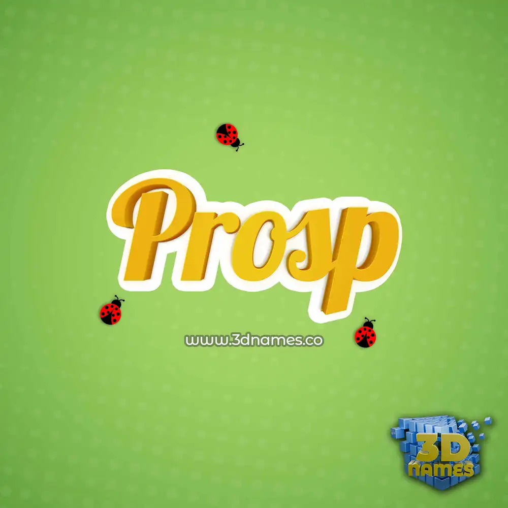 prosp in Ladybugs style - 3D name wallpaper