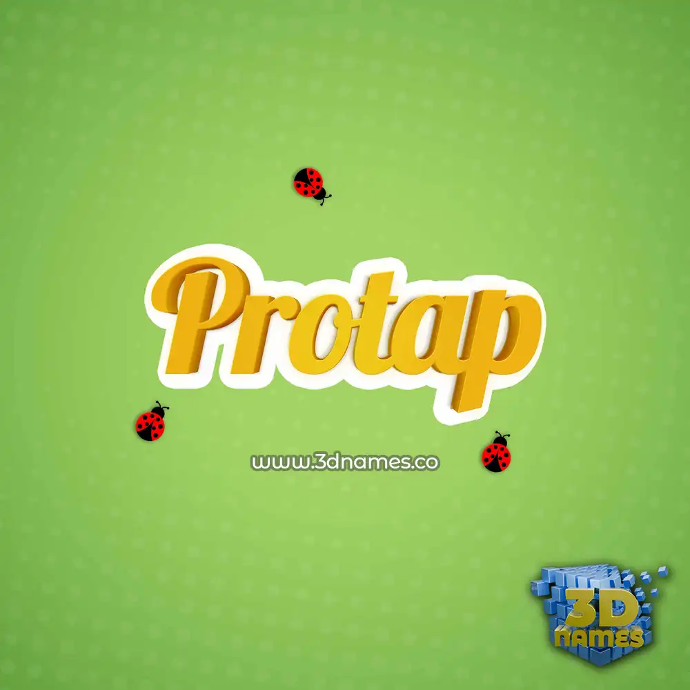 protap in Ladybugs style - 3D name wallpaper