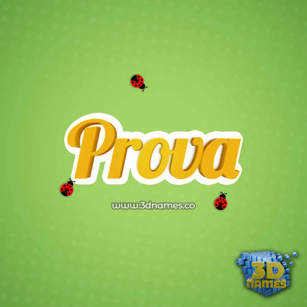 prova in Ladybugs style - 3D name wallpaper