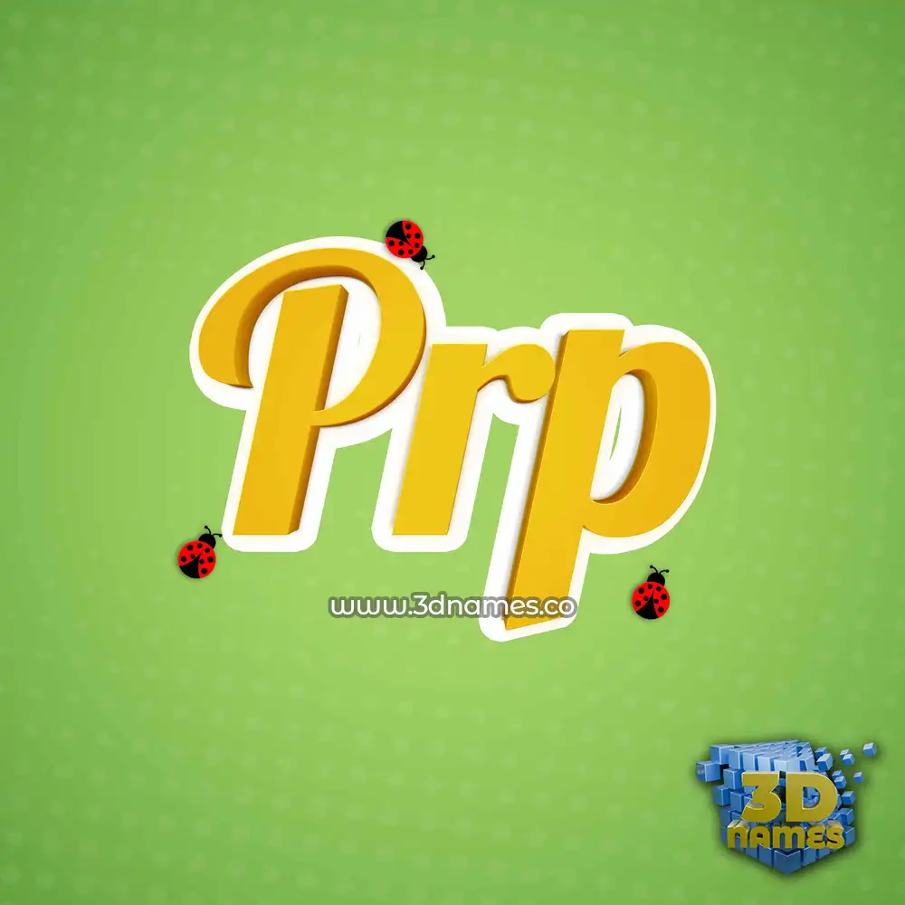 prp in Ladybugs style - 3D name wallpaper
