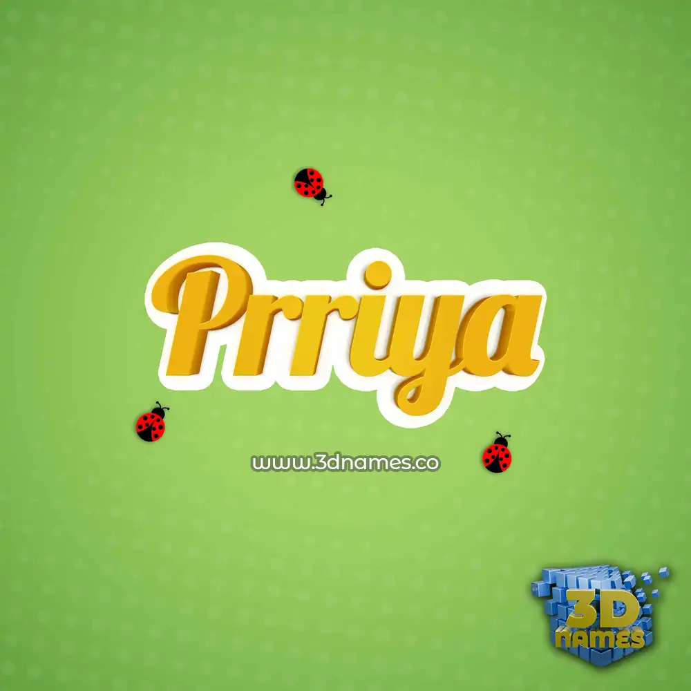 prriya in Ladybugs style - 3D name wallpaper