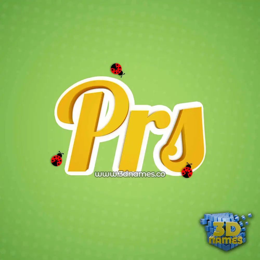 prs in Ladybugs style - 3D name wallpaper