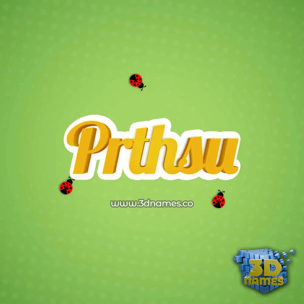 prthsu in Ladybugs style - 3D name wallpaper