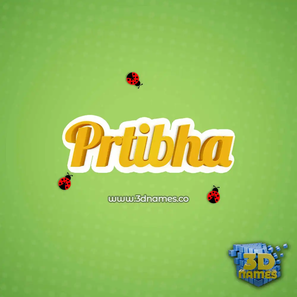 prtibha in Ladybugs style - 3D name wallpaper