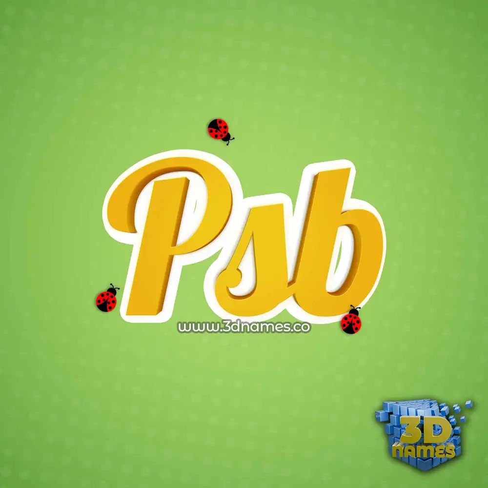 psb in Ladybugs style - 3D name wallpaper