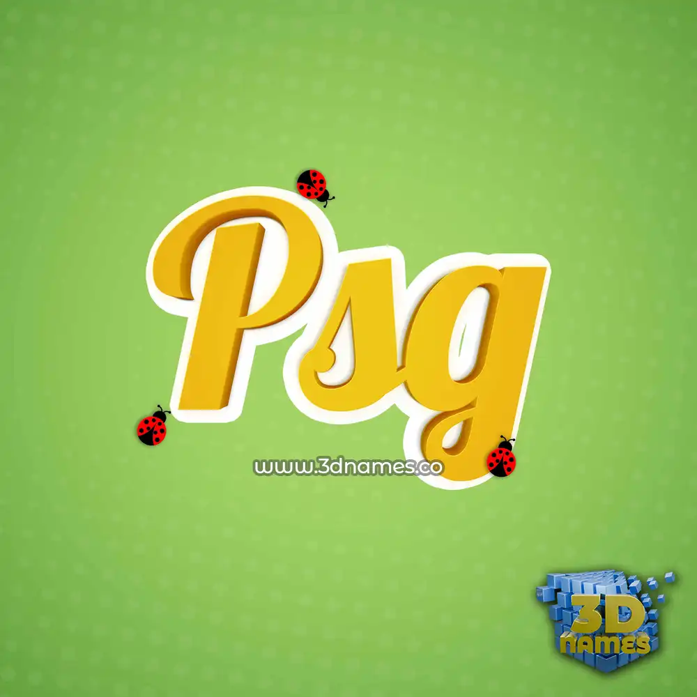 psg in Ladybugs style - 3D name wallpaper