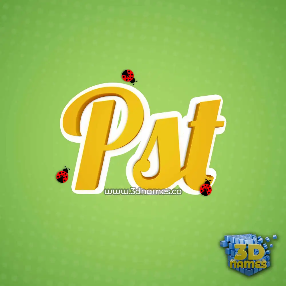 pst in Ladybugs style - 3D name wallpaper