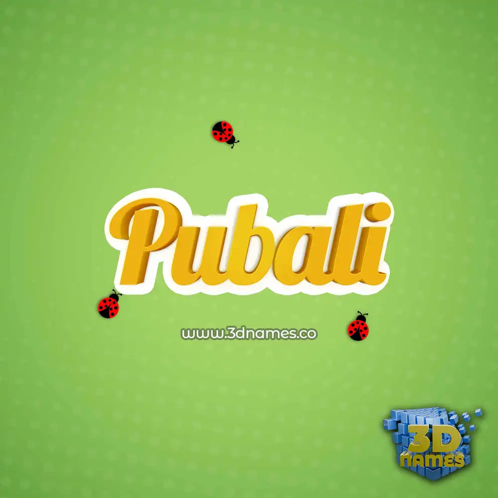 pubali in Ladybugs style - 3D name wallpaper