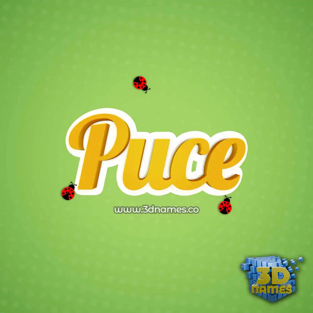 puce in Ladybugs style - 3D name wallpaper