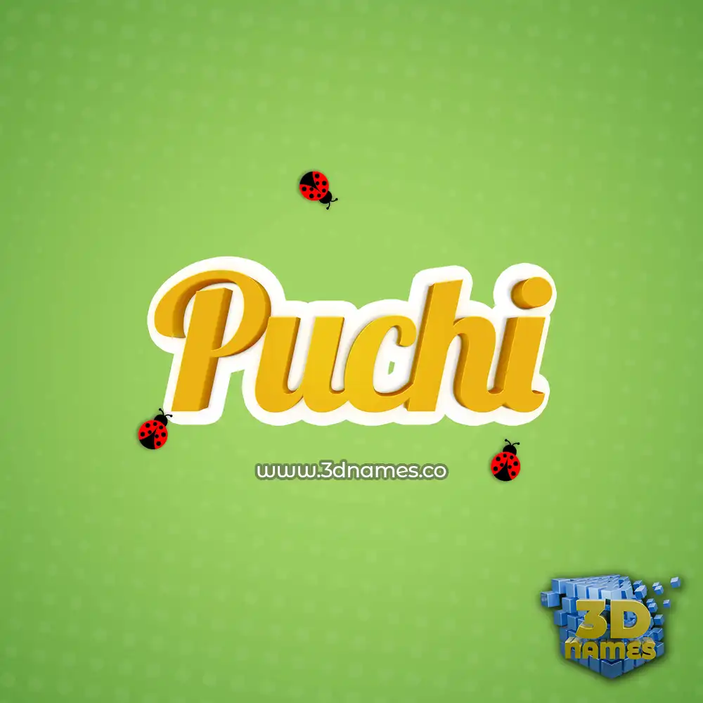 puchi in Ladybugs style - 3D name wallpaper