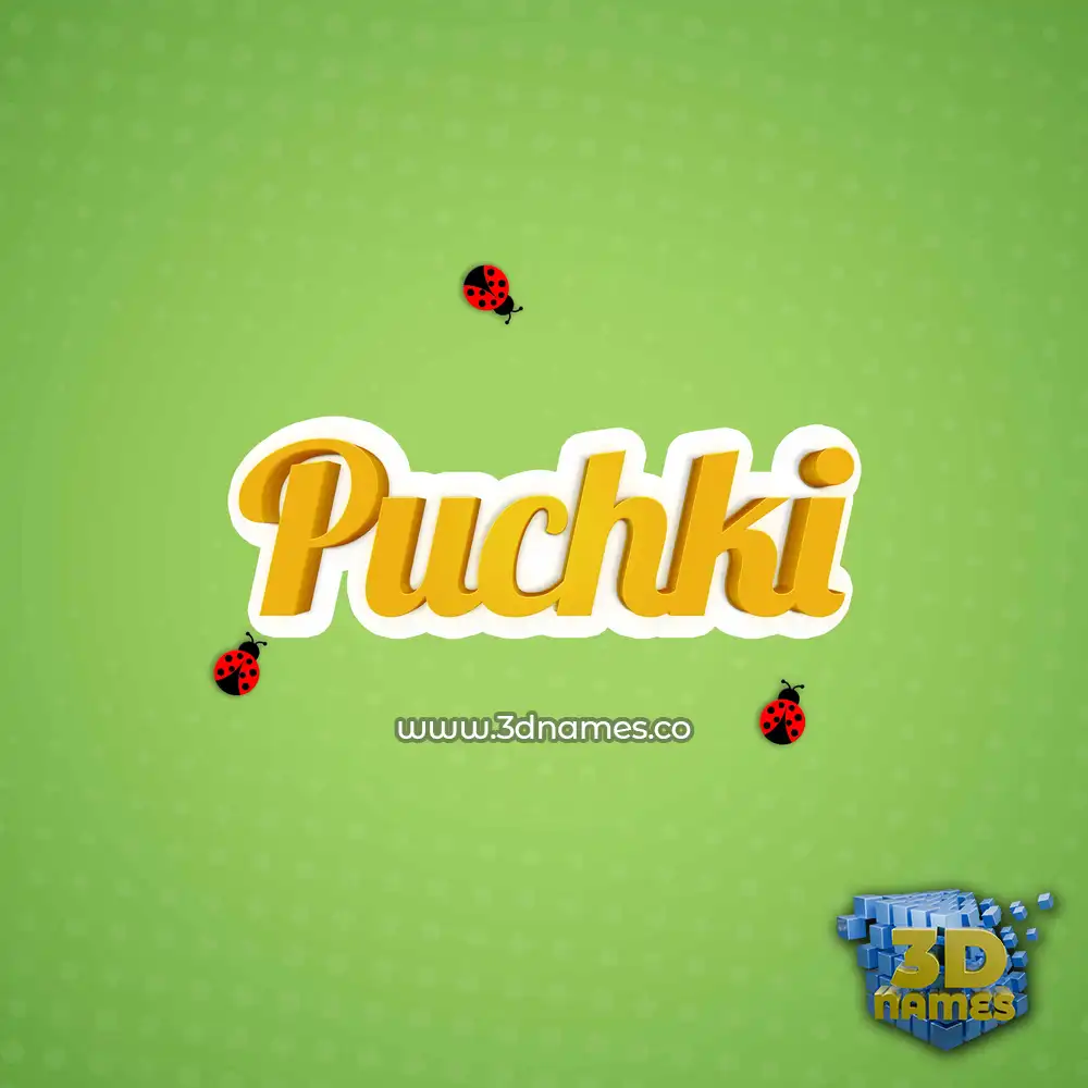 puchki in Ladybugs style - 3D name wallpaper