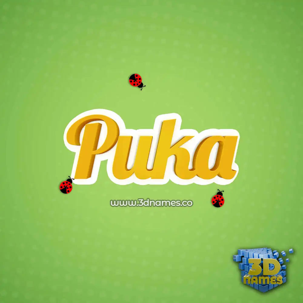 puka in Ladybugs style - 3D name wallpaper