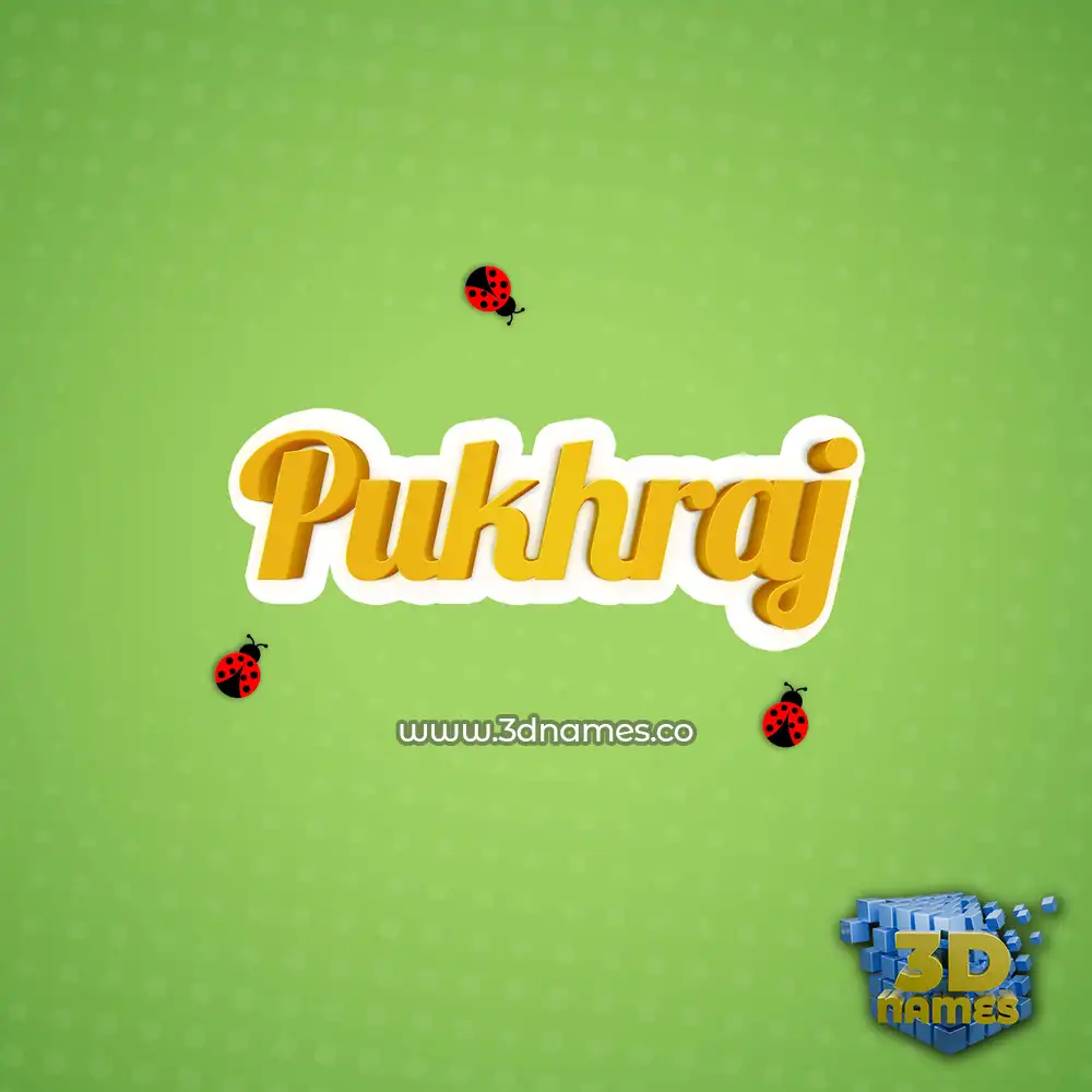 pukhraj in Ladybugs style - 3D name wallpaper