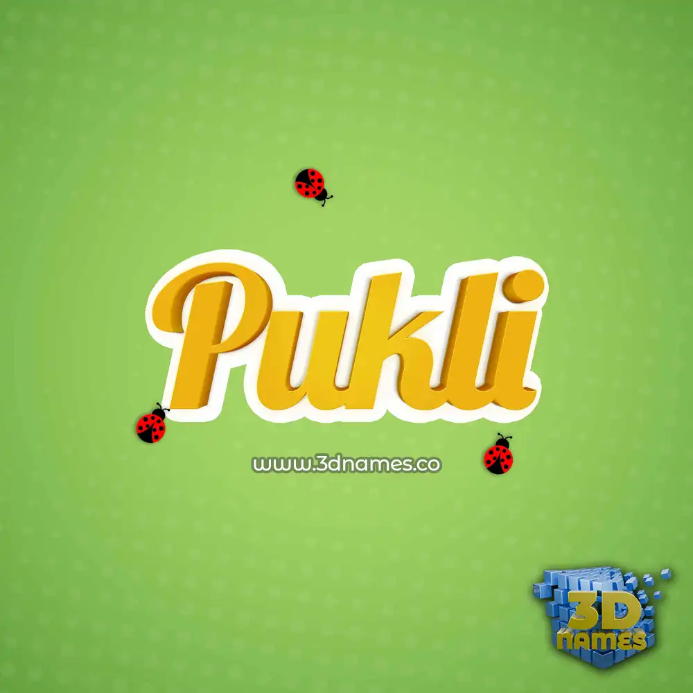 pukli in Ladybugs style - 3D name wallpaper