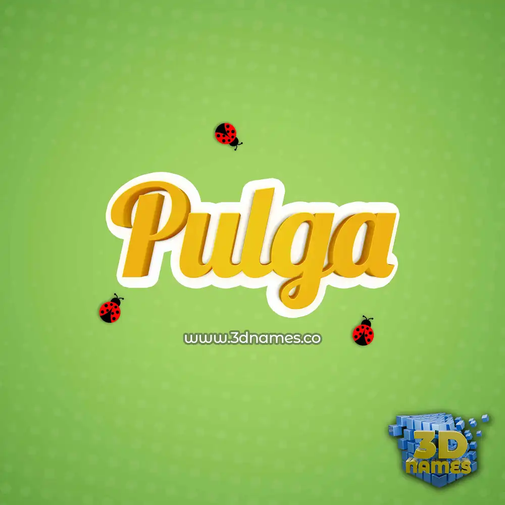 pulga in Ladybugs style - 3D name wallpaper