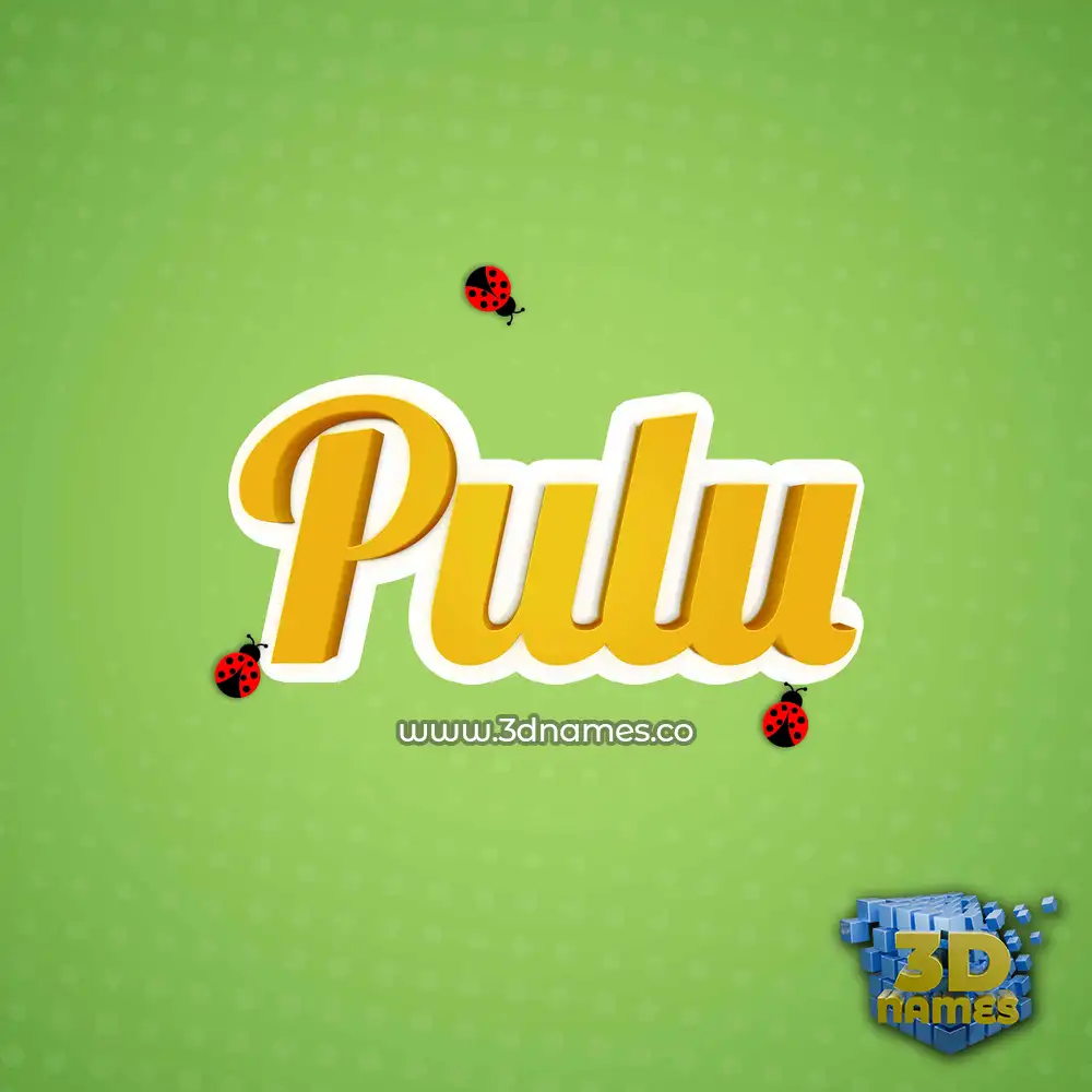 pulu in Ladybugs style - 3D name wallpaper