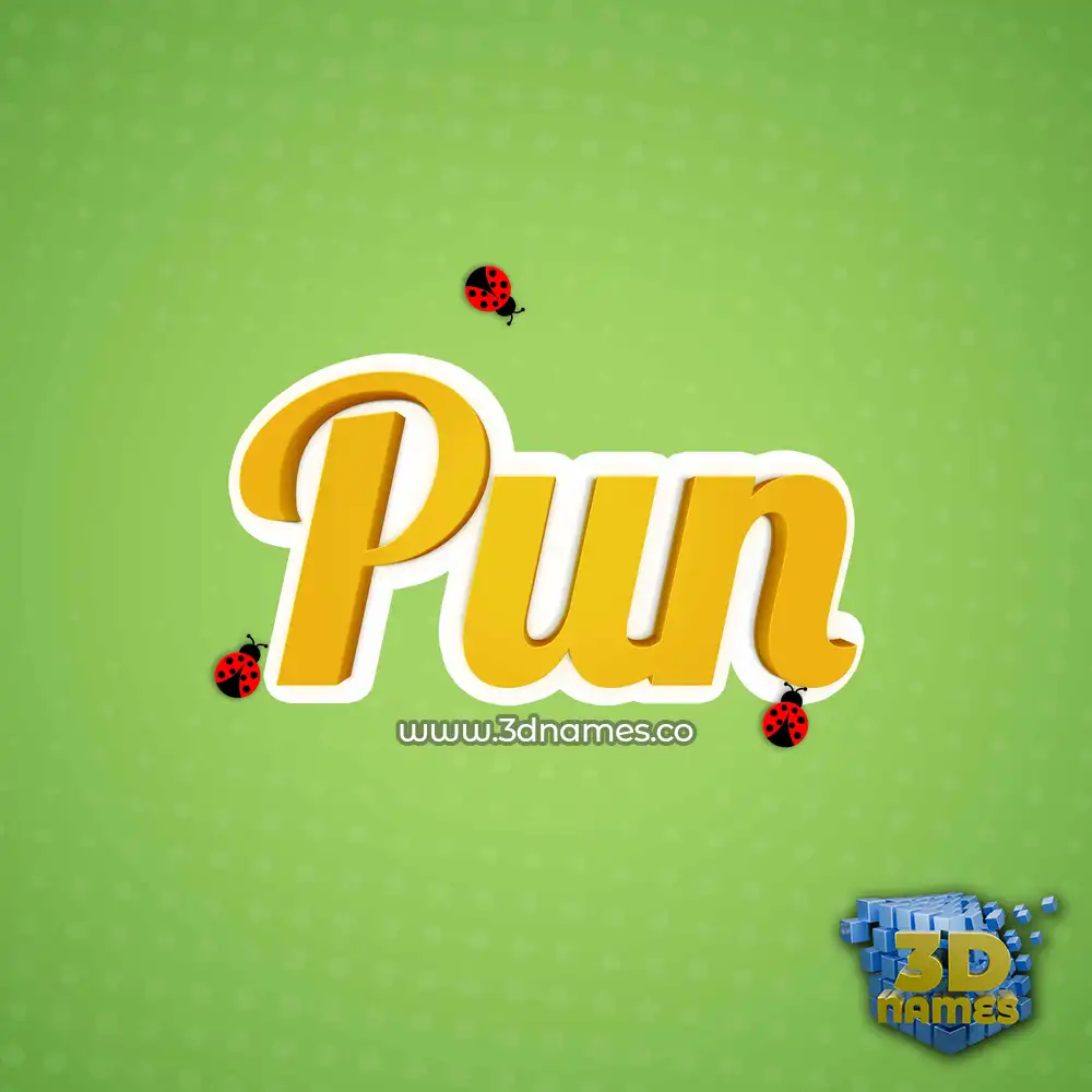 pun in Ladybugs style - 3D name wallpaper