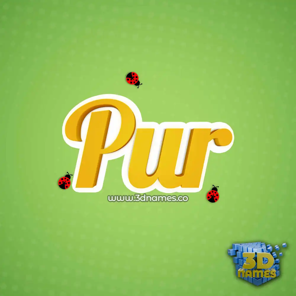 pur in Ladybugs style - 3D name wallpaper