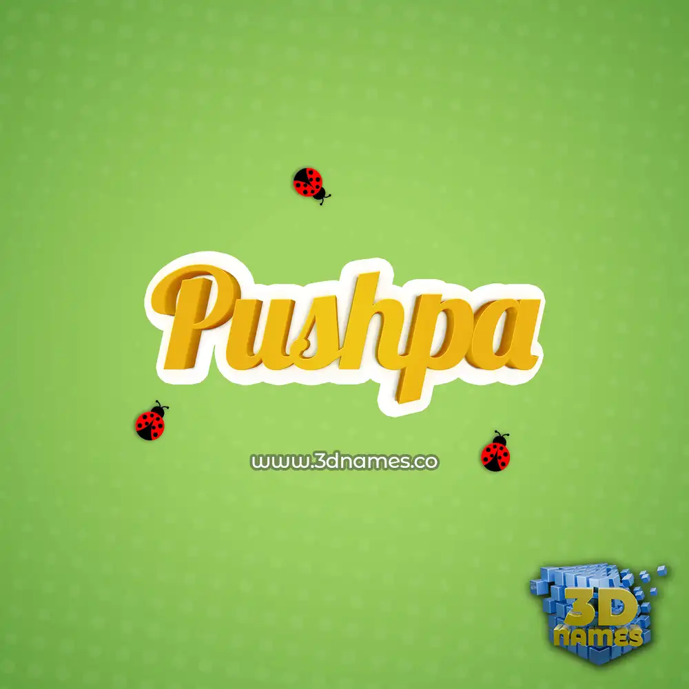 pushpa in Ladybugs style - 3D name wallpaper