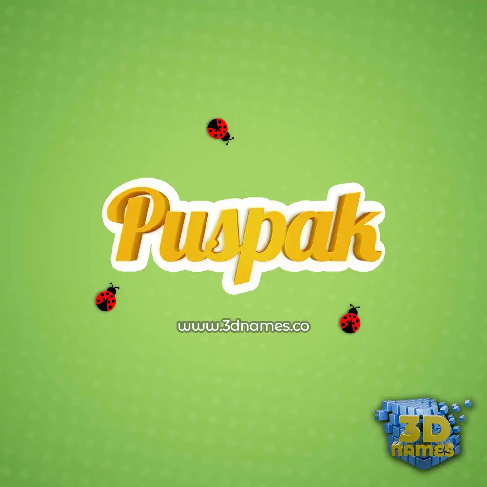 puspak in Ladybugs style - 3D name wallpaper