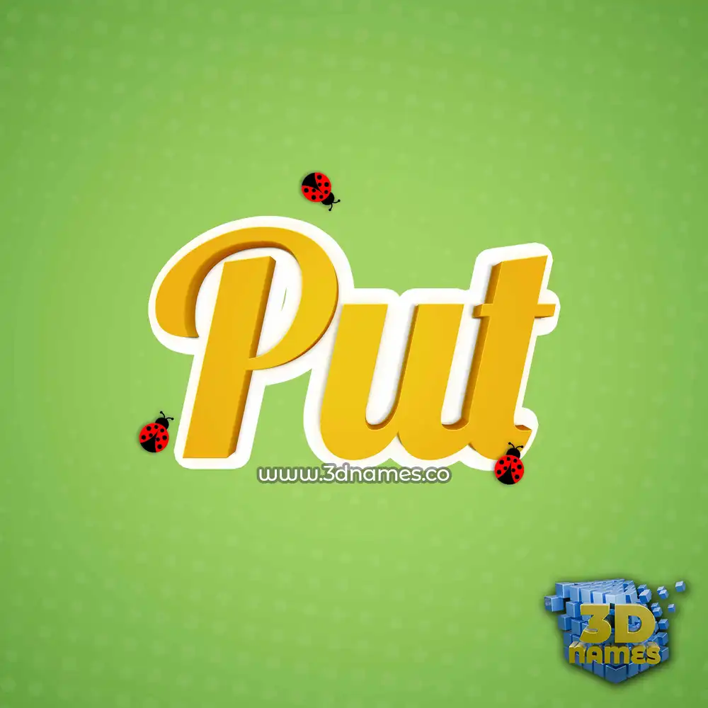 put in Ladybugs style - 3D name wallpaper