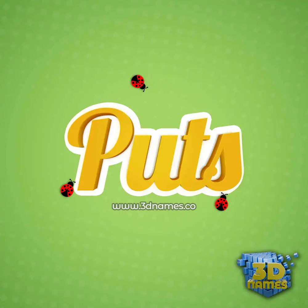 puts in Ladybugs style - 3D name wallpaper