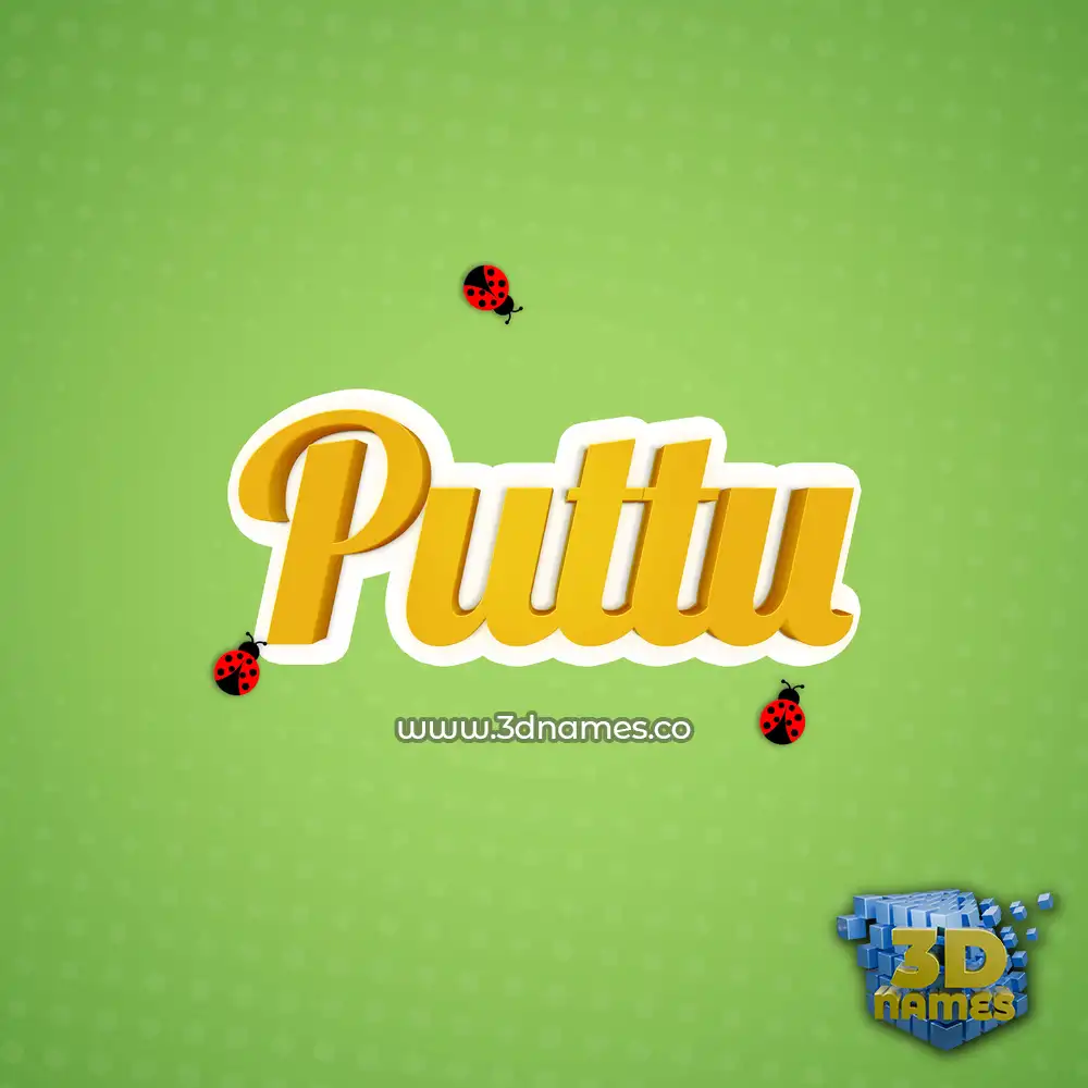 puttu in Ladybugs style - 3D name wallpaper