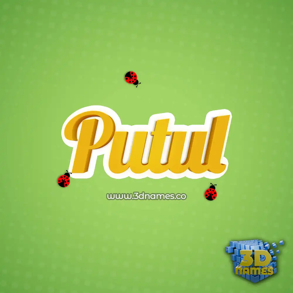 putul in Ladybugs style - 3D name wallpaper