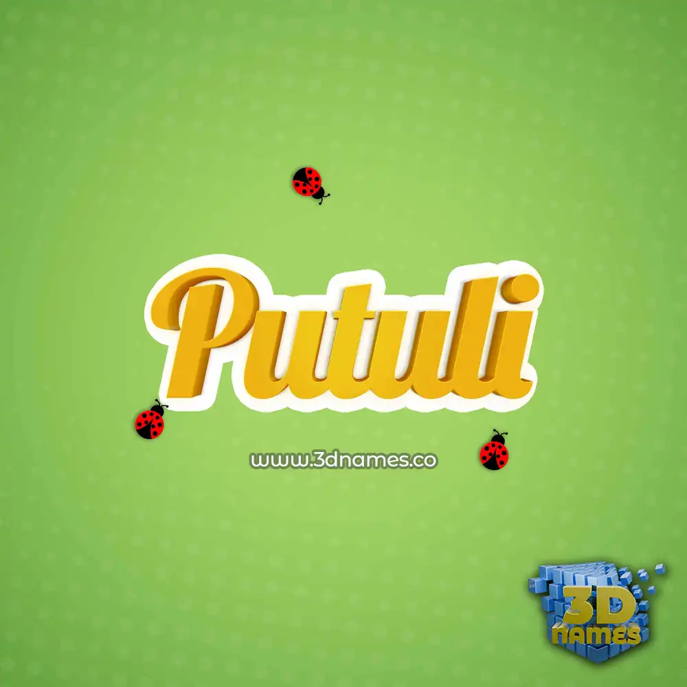 putuli in Ladybugs style - 3D name wallpaper