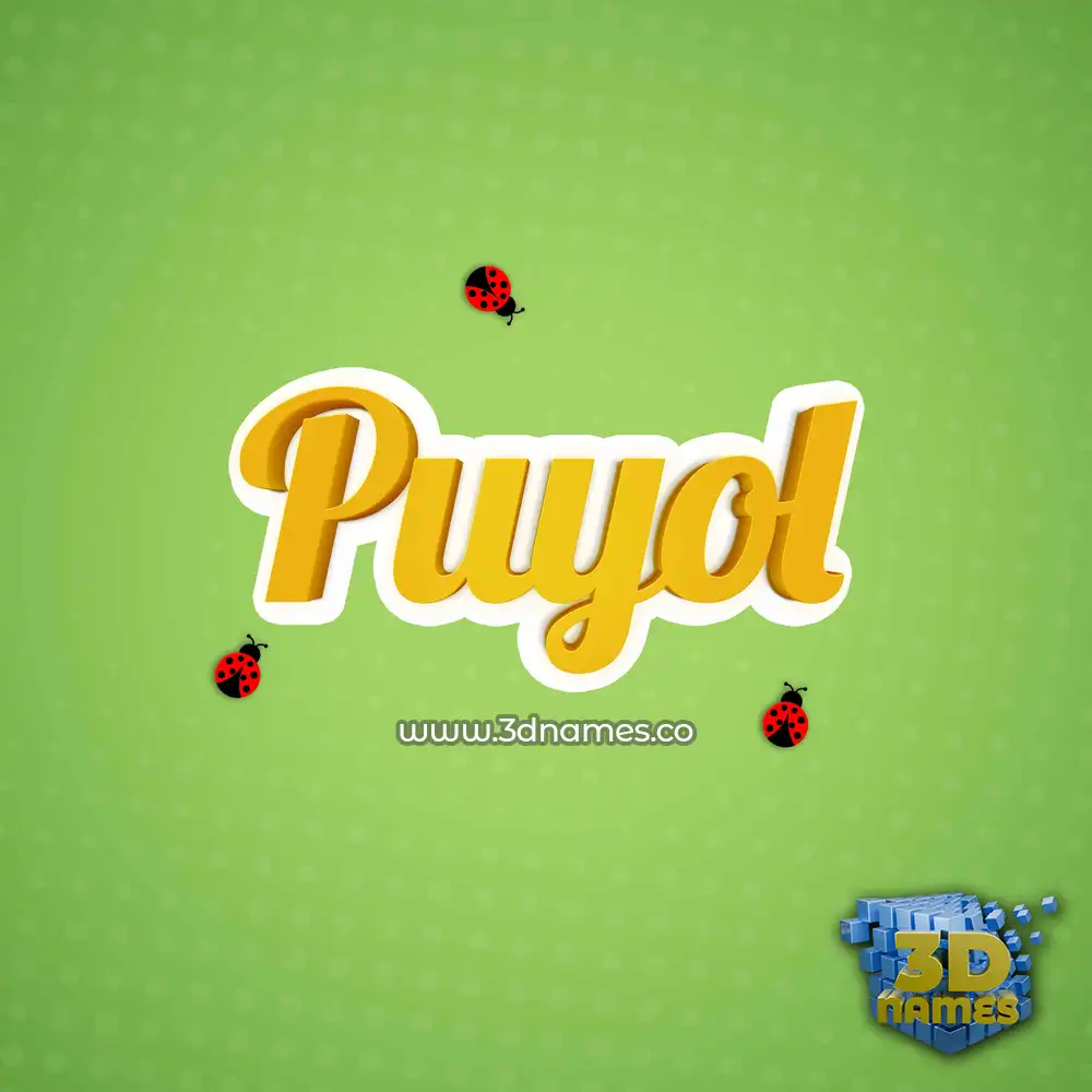 puyol in Ladybugs style - 3D name wallpaper