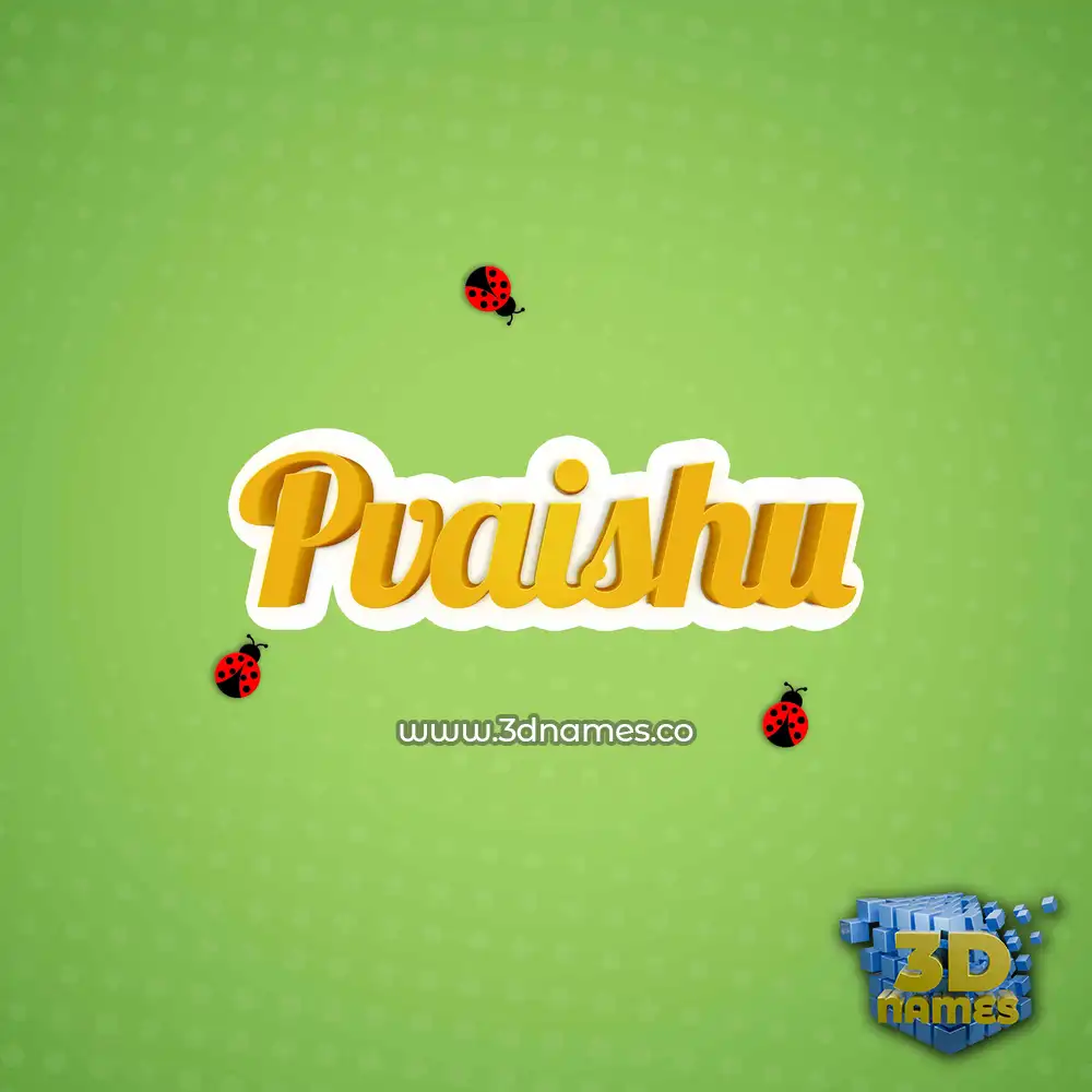 pvaishu in Ladybugs style - 3D name wallpaper