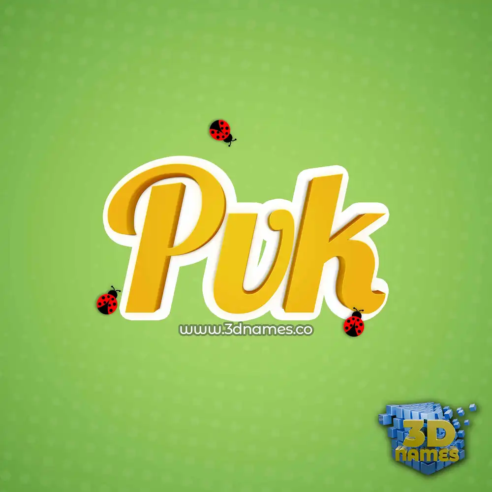 pvk in Ladybugs style - 3D name wallpaper