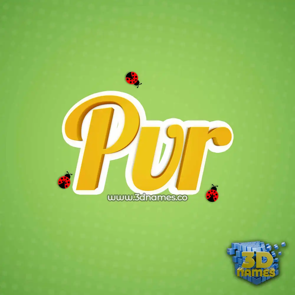 pvr in Ladybugs style - 3D name wallpaper