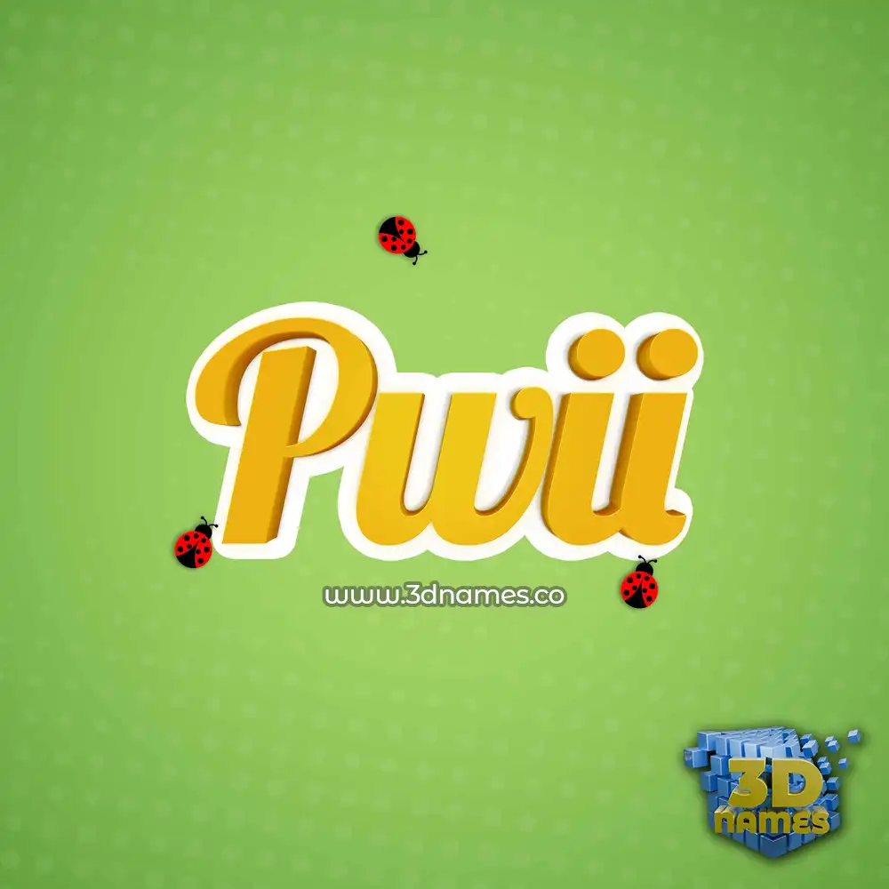 pwii in Ladybugs style - 3D name wallpaper