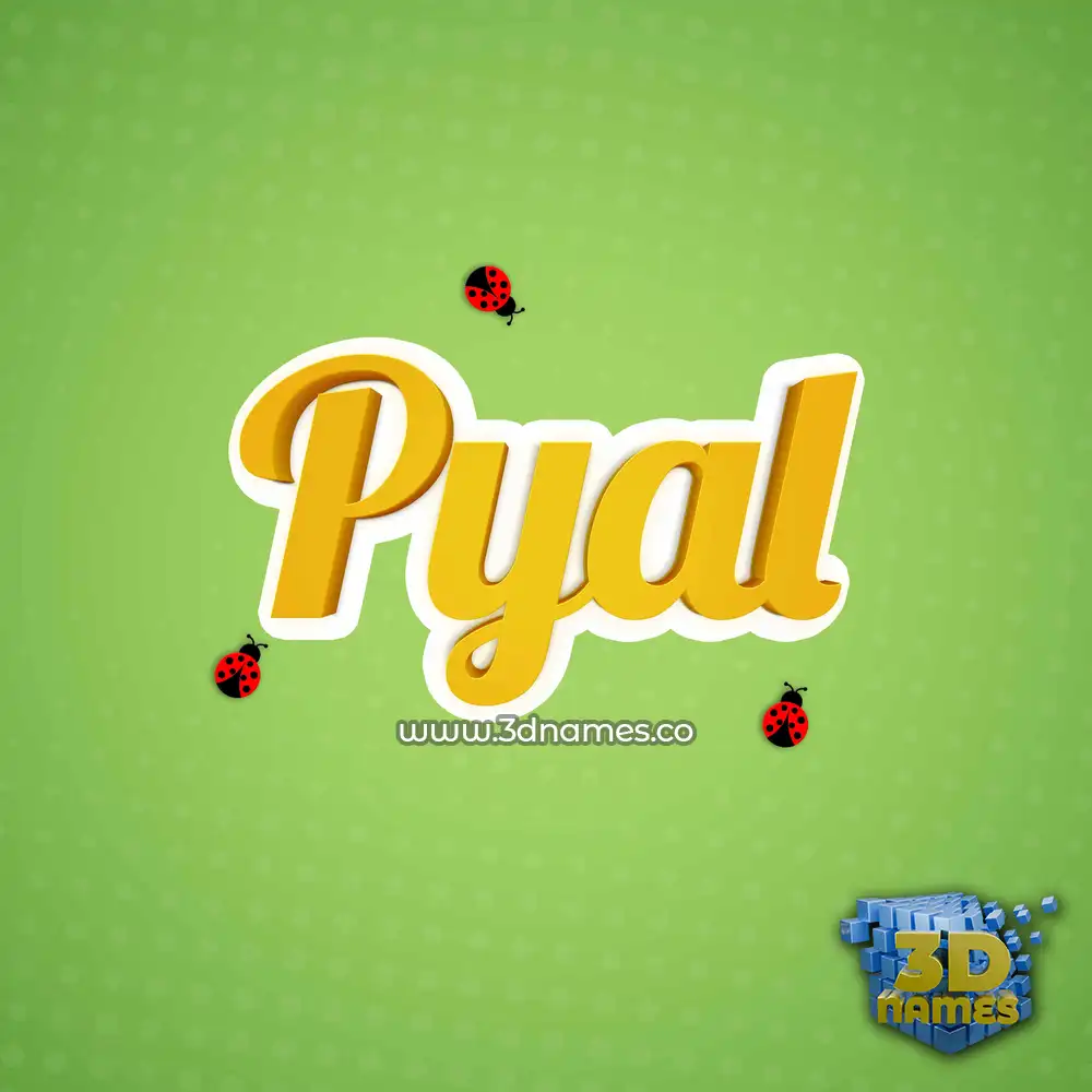 pyal in Ladybugs style - 3D name wallpaper